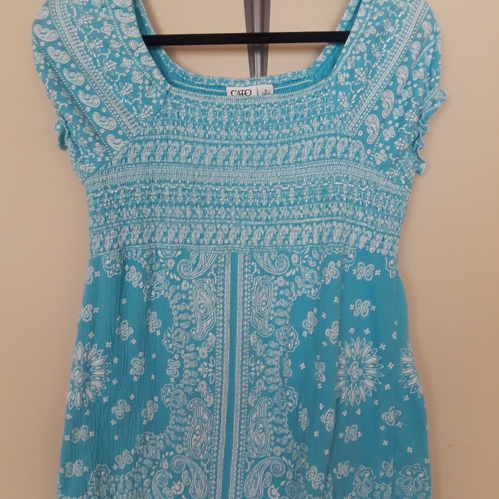 Cato blue and white shirt